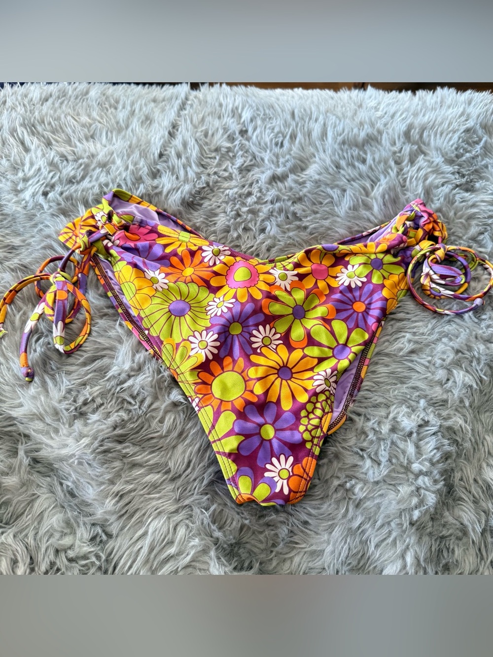 Curvy Beach disco Daisy side tie bottom 2x
